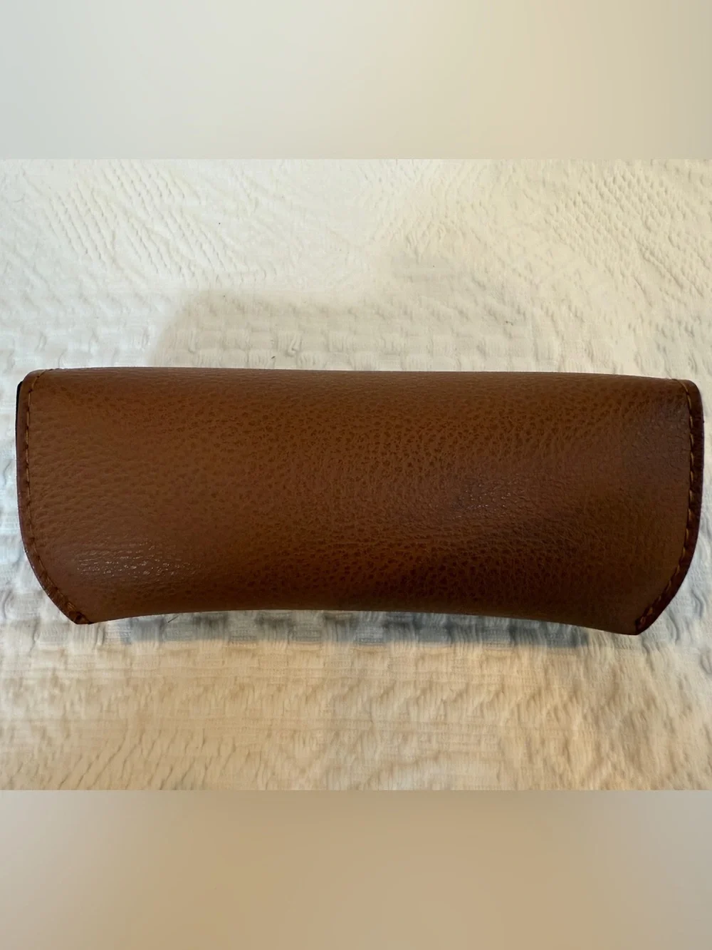 Original Luxottica Ray-Ban Tan Brown Leather Sunglasses Case Only